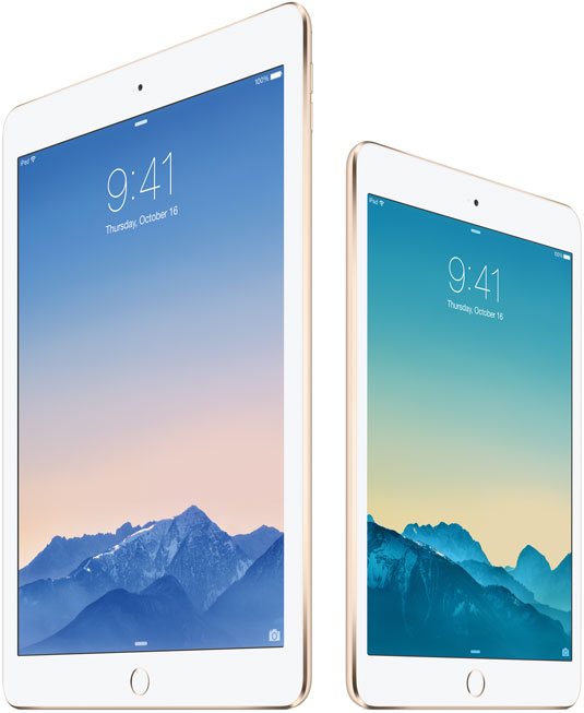 iPad Air 2 and iPad mini 3