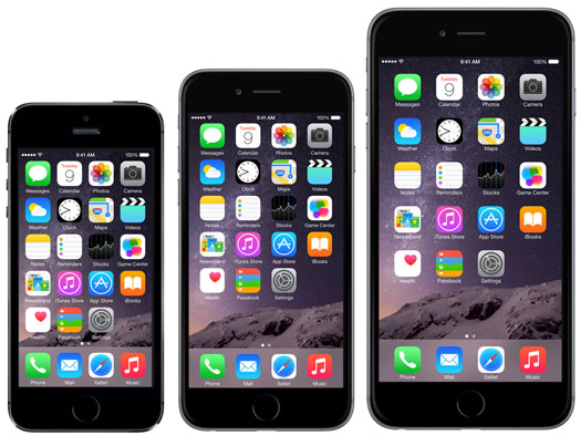 iPhone 5s, iPhone 6 & iPhone 6 Plus - Front