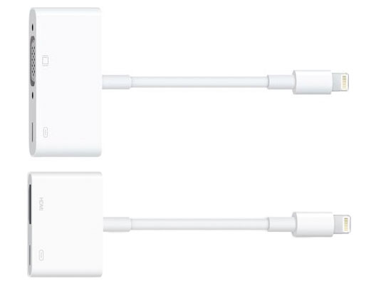 Apple Lightning to VGA, Lightning to Digital AV Adapters
