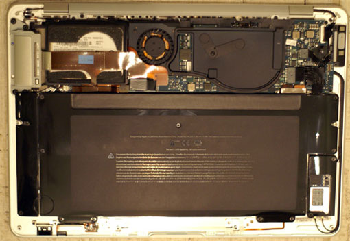 MacBook Air Battery Exposed