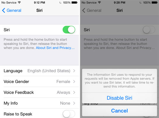 How to Turn Off Siri, iOS 7